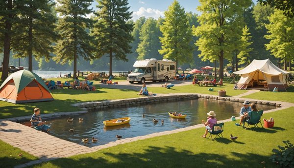 Où trouver une aire de camping dans un établissement adaptée aux enfants dans le Lot ?