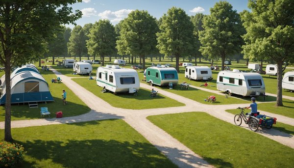 Quels équipements sont disponibles dans les aires de camping à deux pas du lac de Biscarrosse ?